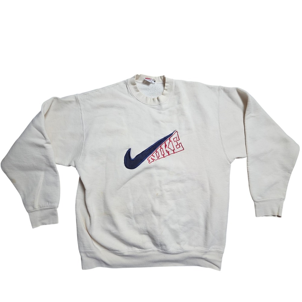 Vintage Nike Embroidered Swoosh Pullover Sweatshirt XL Made in USA Retro 90s